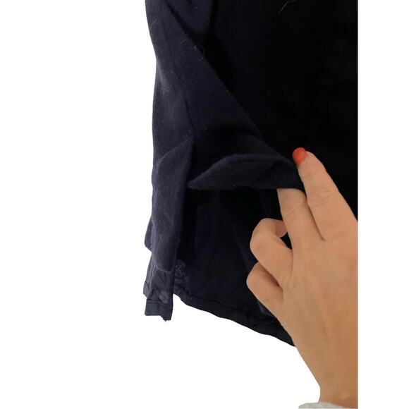 Ilysehart Ltd Sz 4 Navy Wool Pencil Skirt Academy Preppy Minimalist Schoolgirl - Picture 3 of 5